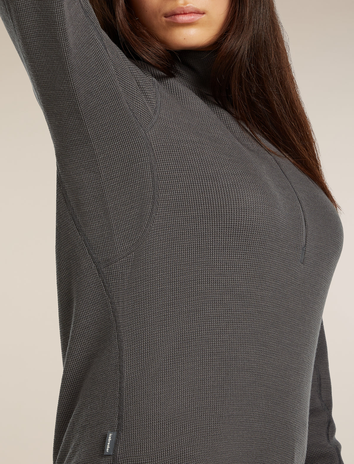 Women's Merino 260 Waffle Knit Wander Long Sleeve Half Zip Top  - 10