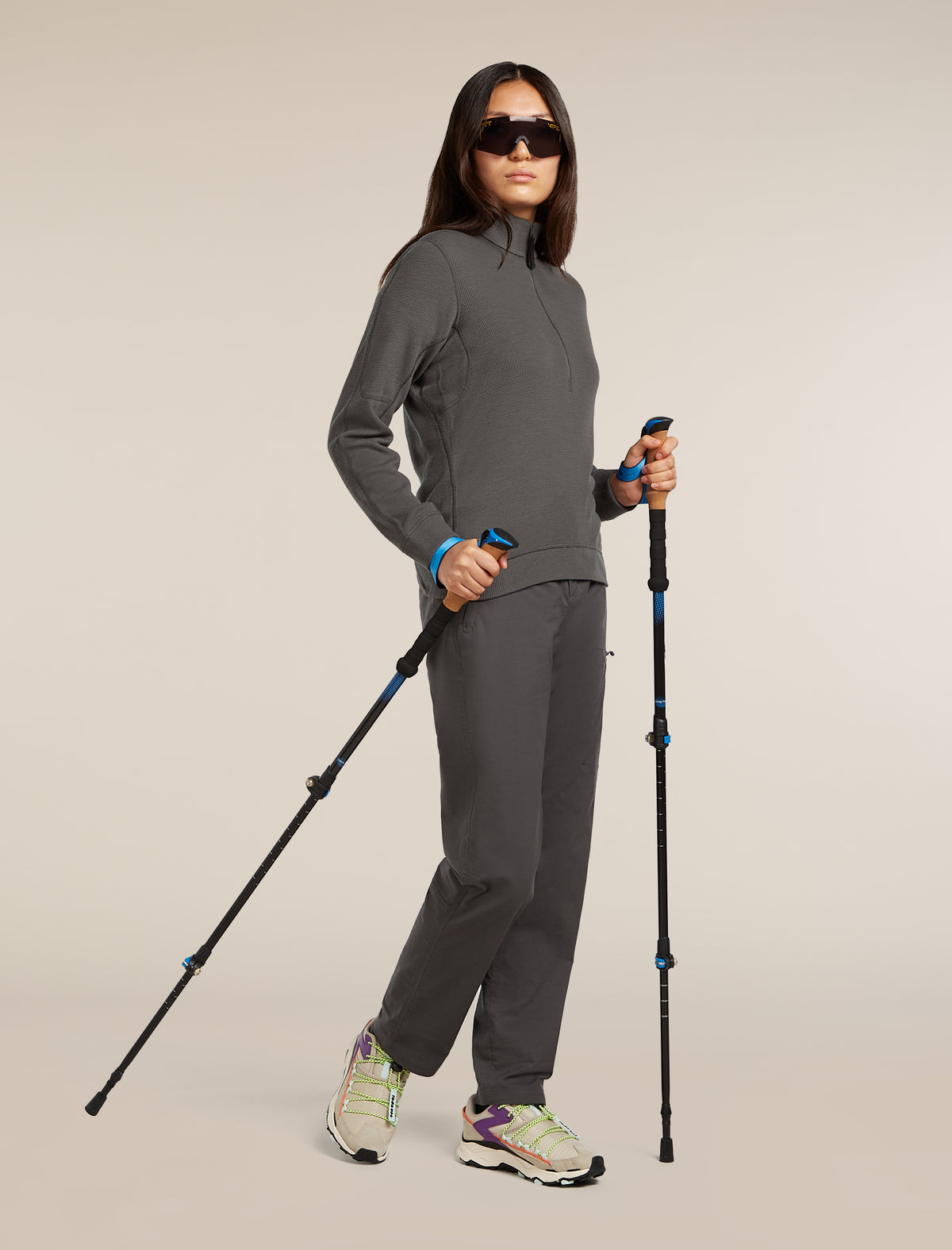Women's Merino 260 Waffle Knit Wander Long Sleeve Half Zip Top  - 4