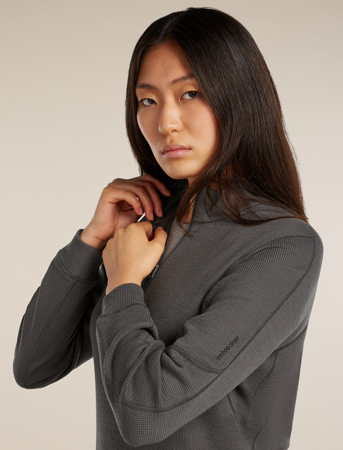 Women's Merino 260 Waffle Knit Wander Long Sleeve Half Zip Top  - 5
