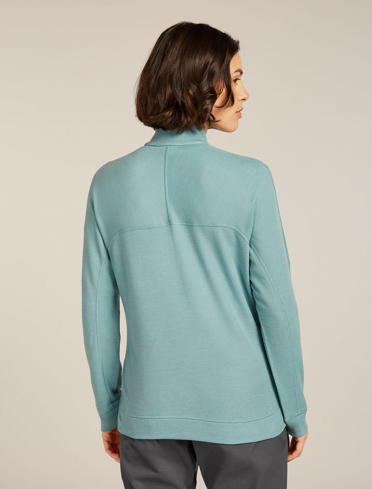Women's Merino 260 Waffle Knit Wander Long Sleeve Half Zip Top  - 2