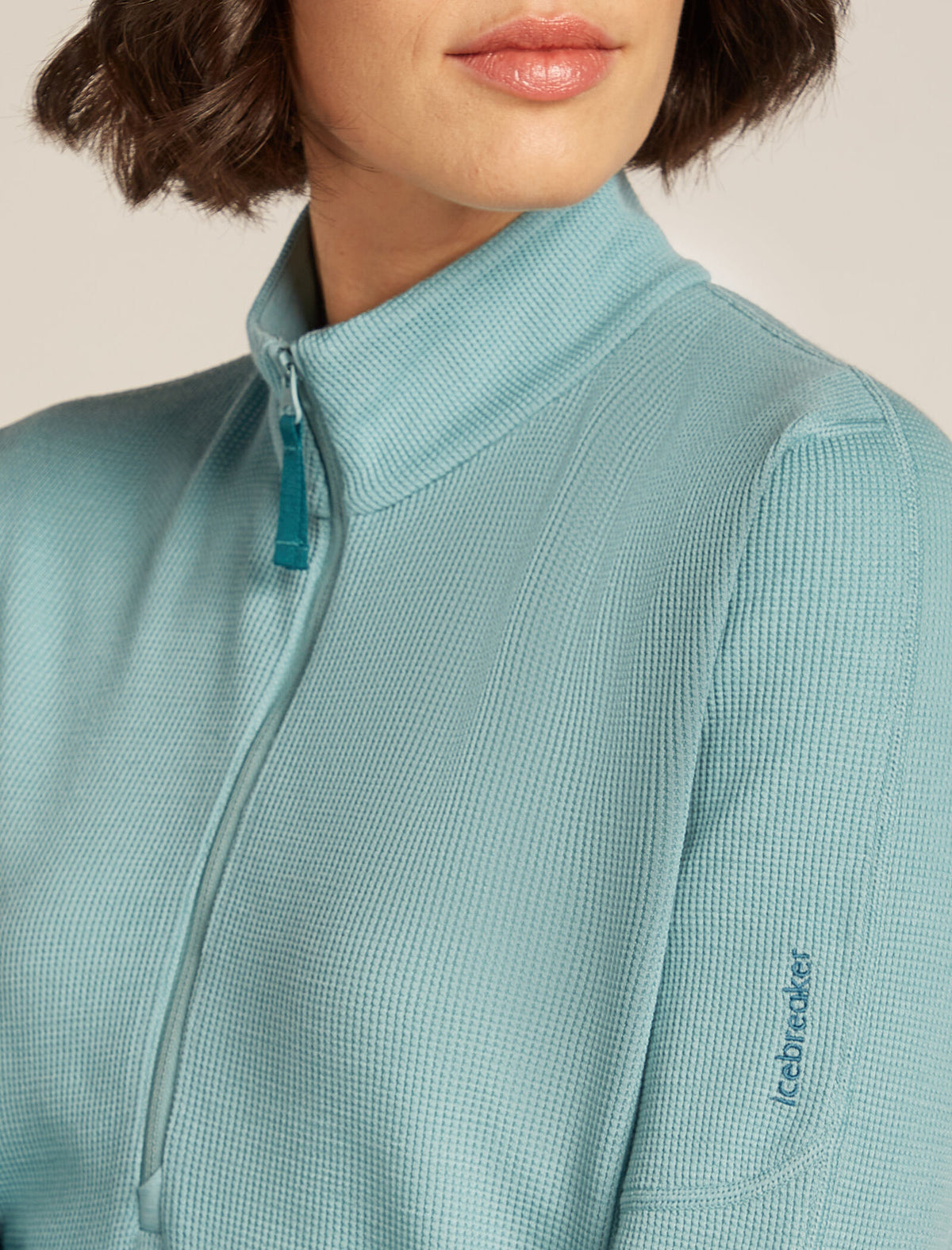 Women's Merino 260 Waffle Knit Wander Long Sleeve Half Zip Top  - 5