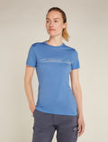 Women's Merino 150 Tech Lite Short Sleeve T-Shirt Camping Lines  - 1