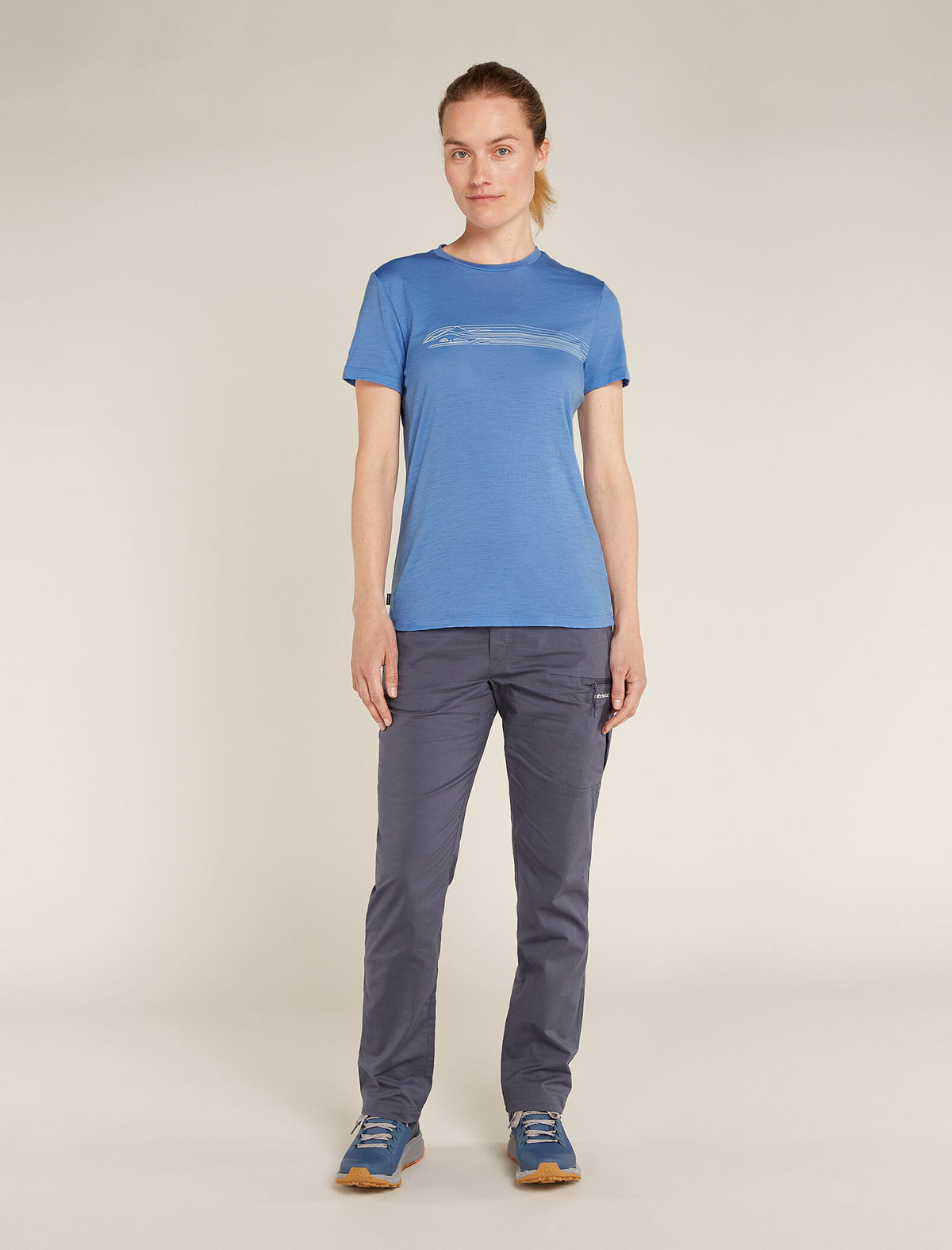 Women's Merino 150 Tech Lite Short Sleeve T-Shirt Camping Lines  - 3