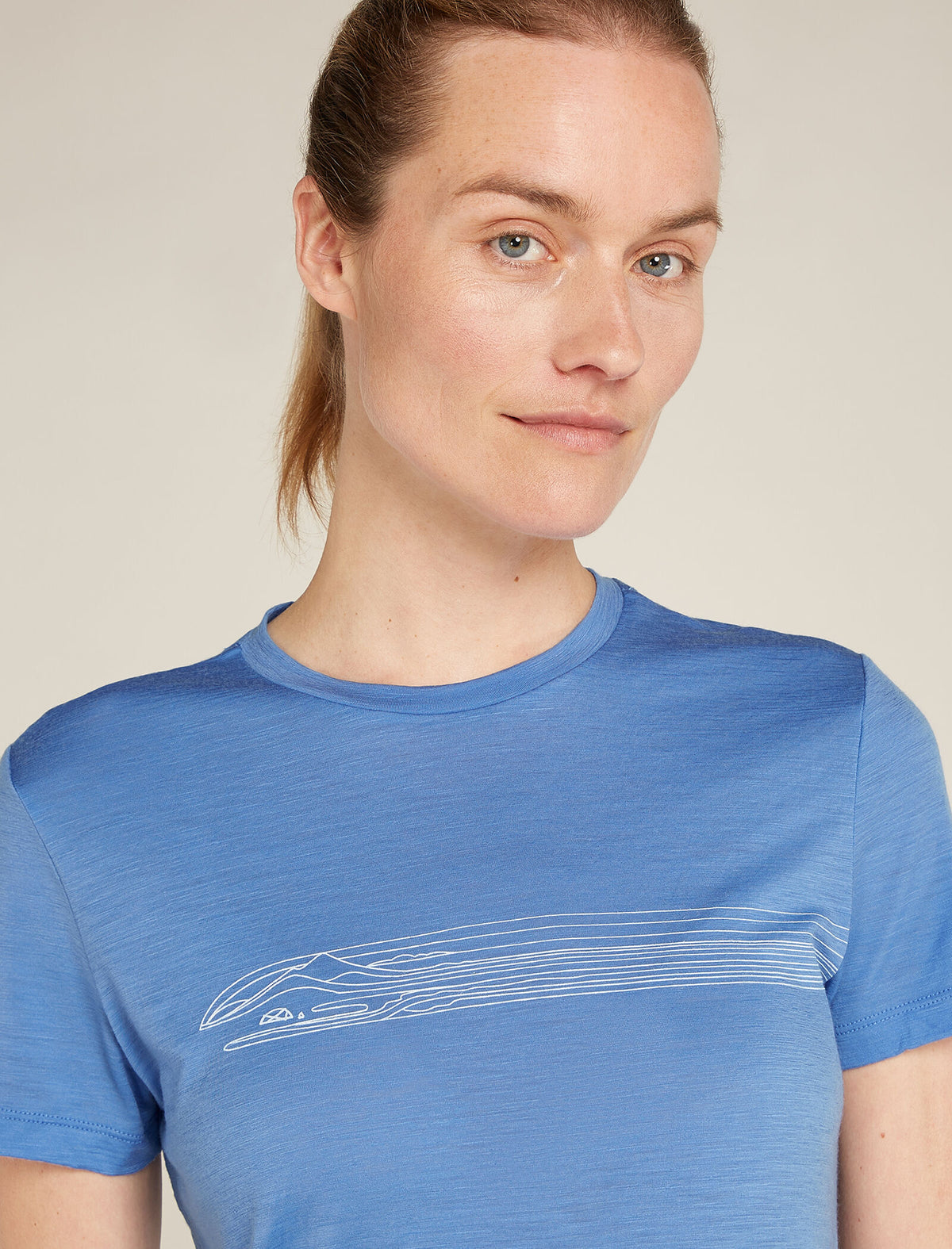 Women's Merino 150 Tech Lite Short Sleeve T-Shirt Camping Lines  - 5