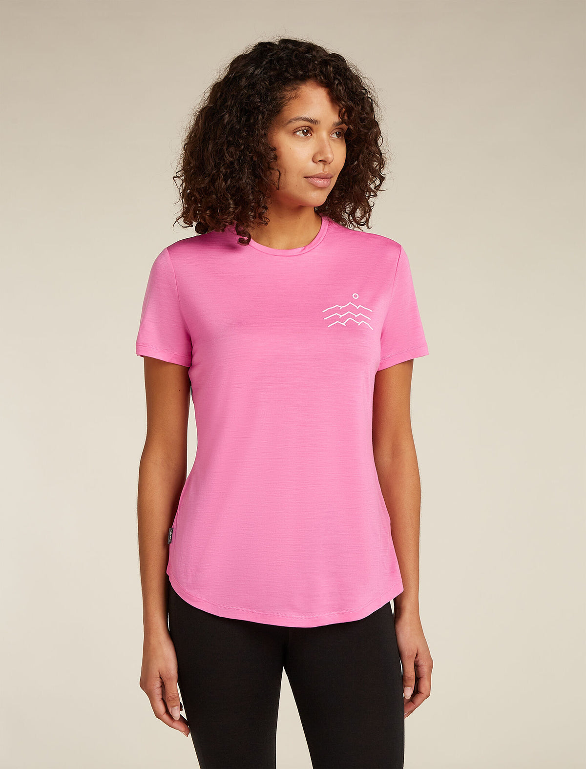 Women's Merino Blend 125 Cool-Lite™ Sphere Short Sleeve T-Shirt Across the Peaks Pop - 1