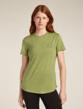 Women's Merino Blend 125 Cool-Lite™ Sphere Short Sleeve T-Shirt Across the Peaks Olive - 1