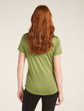 Women's Merino Blend 125 Cool-Lite™ Sphere Short Sleeve T-Shirt Across the Peaks Olive - 2