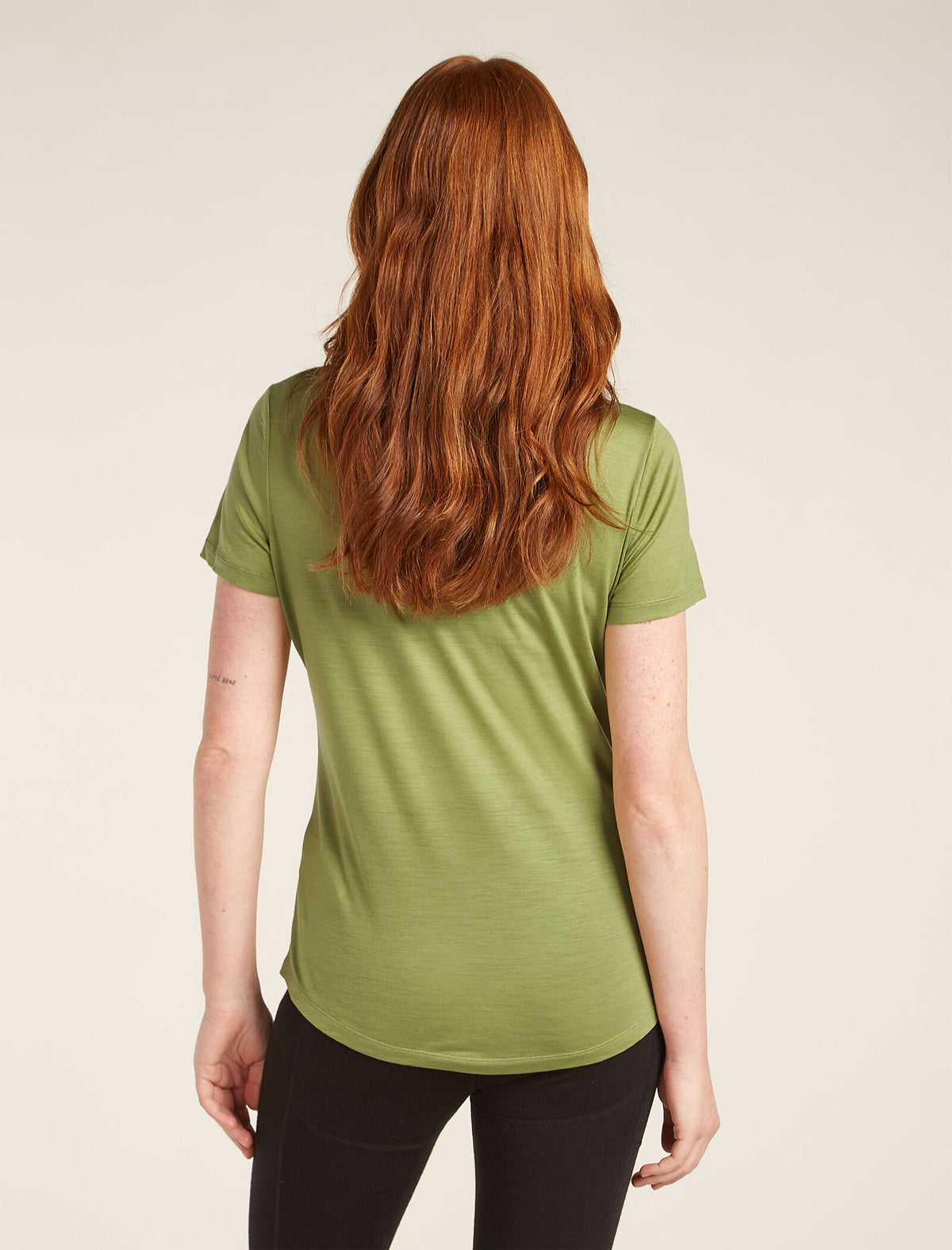 Women's Merino Blend 125 Cool-Lite™ Sphere Short Sleeve T-Shirt Across the Peaks Olive - 2