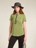 Women's Merino Blend 125 Cool-Lite™ Sphere Short Sleeve T-Shirt Across the Peaks Olive - 4