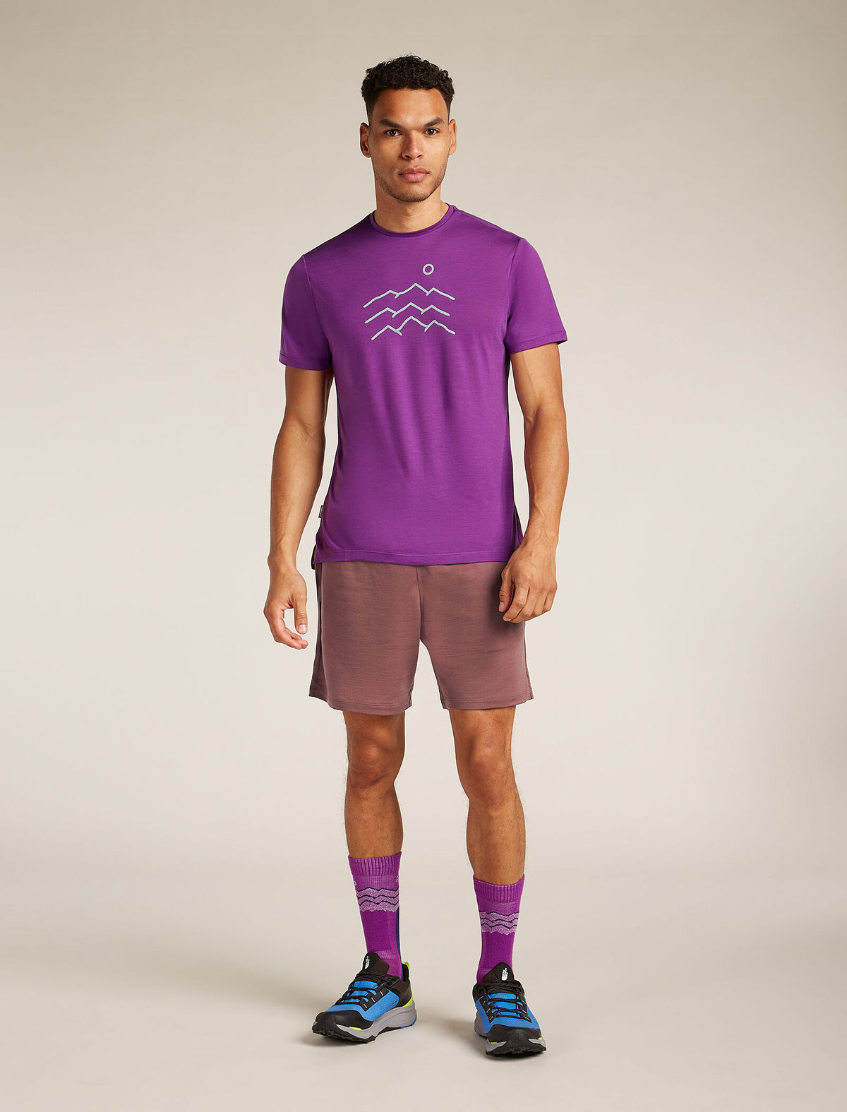 Men's Merino Blend 125 Cool-Lite™ Sphere Short Sleeve T-Shirt Across the Peaks  - 3