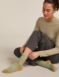 Women's Merino Hike+ Medium Crew Socks Lichen/Sand - 2