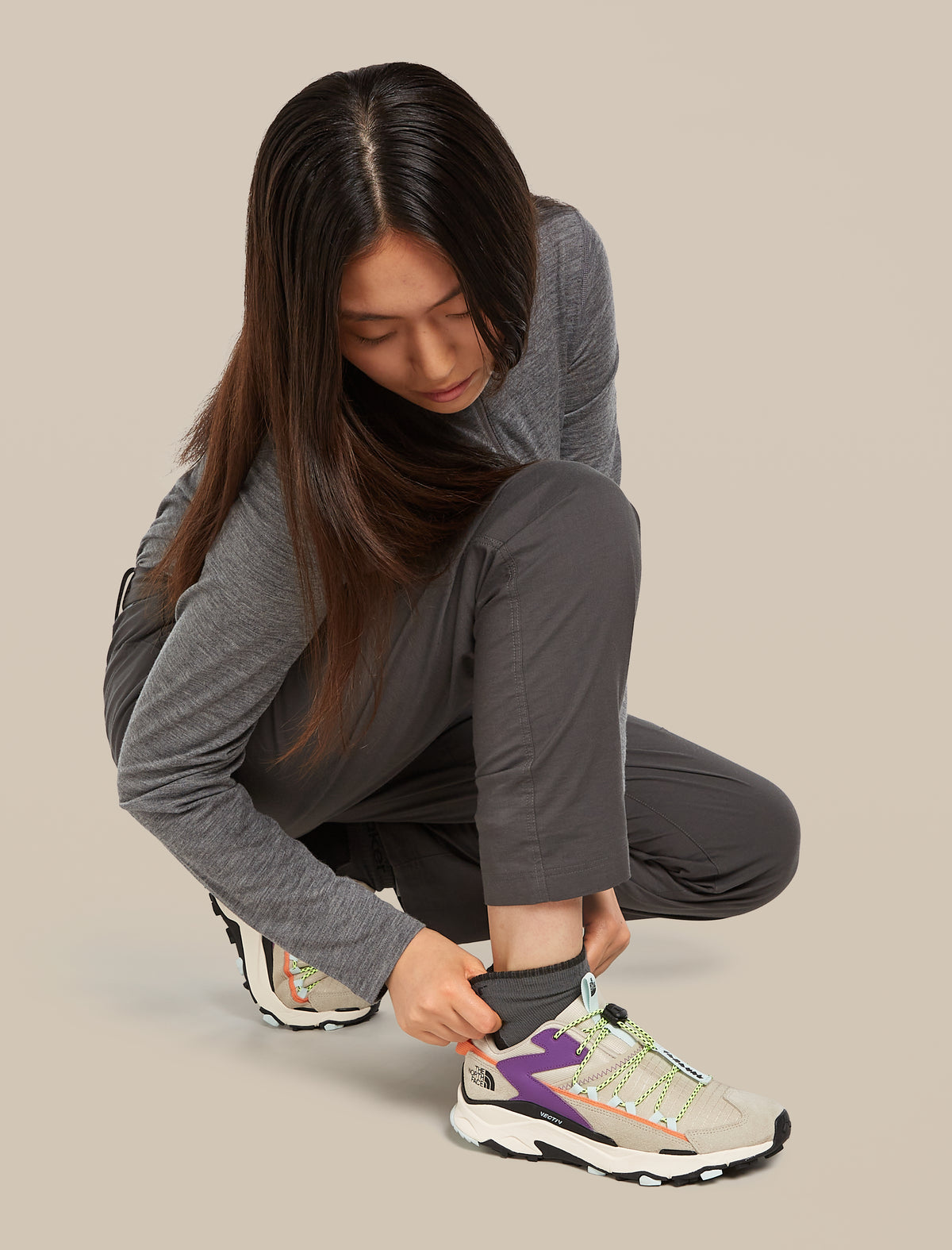 Women's Merino Hike+ Light Mini Socks Obsidian/Black - 3