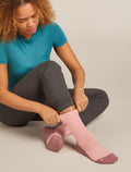 Women's Merino Hike+ Light Crew Socks Blush/Summit - 2