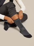 Women's Merino Hike+ Heavy Crew Socks Obsidian/Black - 2