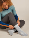 Women's Merino Hike+ Heavy Crew Socks Blizzard Hthr/Alloy - 2