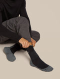 Men's Merino Hike+ Medium Crew Socks Black/Obsidian - 2