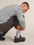 Men's Merino Hike+ Medium Crew Socks Blizzard Heather/Alloy - 1