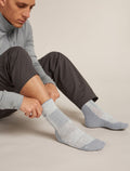 Men's Merino Hike+ Medium Crew Socks Blizzard Heather/Alloy - 2