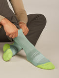 Men's Merino Hike+ Light Crew Socks Seaglass/Peridot - 2