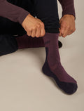 Men's Merino Hike+ Heavy Crew Socks Java/Black - 2
