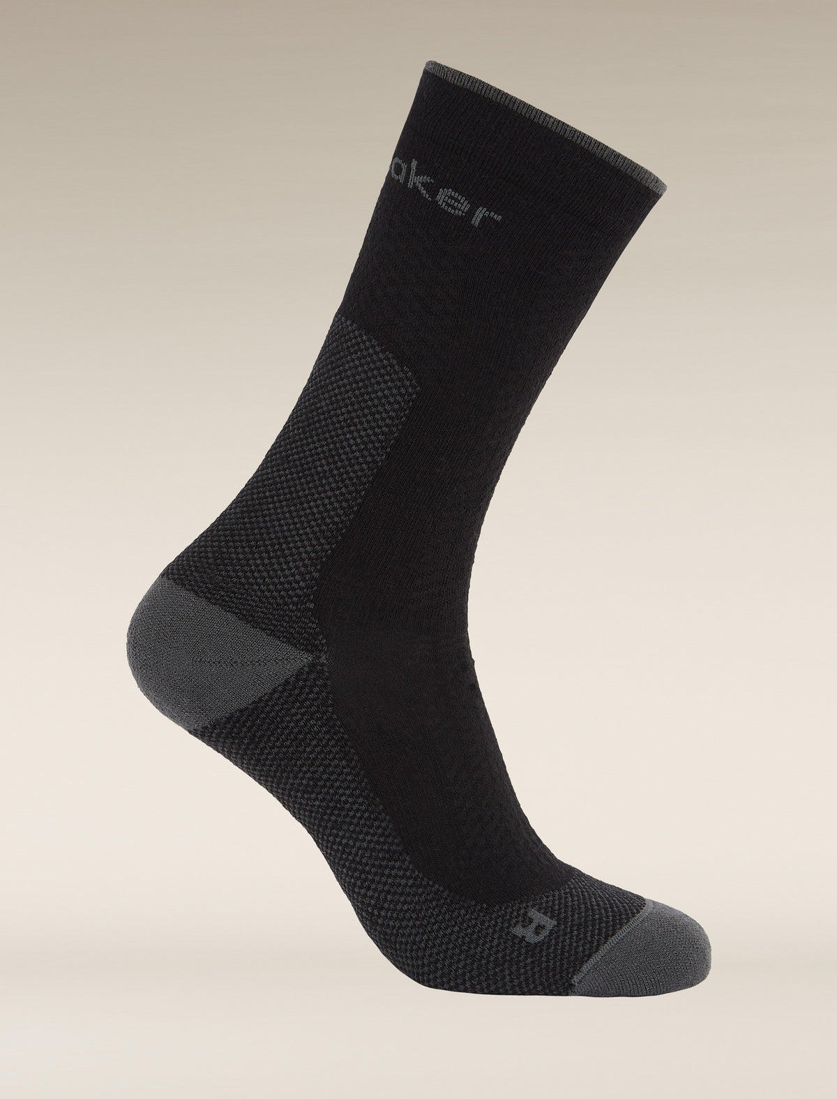 Men's Merino Hike+ Ultralight Crew Socks Black/Obsidian - 3
