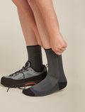 Women's Merino Hike+ Ultralight Socks Quarter Obsidian/Black - 1