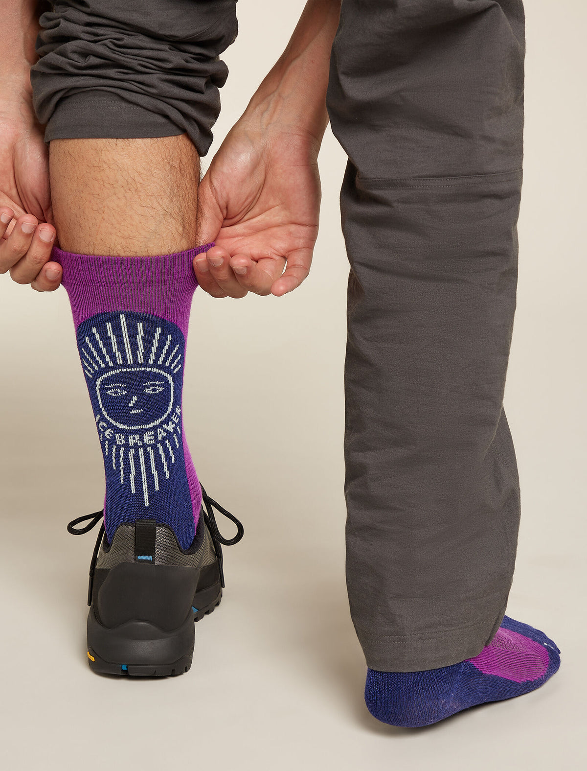 Men's Merino Hike+ Light Crew Socks IB Solar  - 1