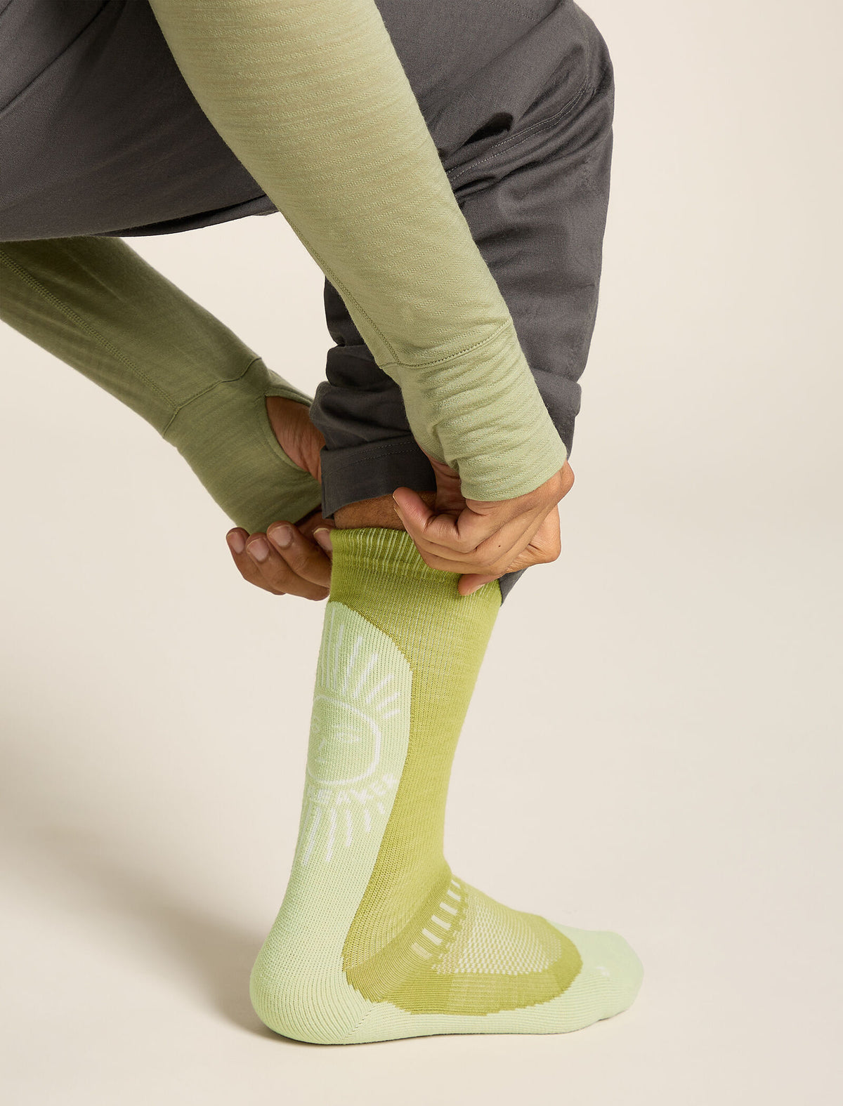 Men's Merino Hike+ Light Crew Socks IB Solar  - 2