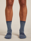 Men's Merino Blend Run+ Ultralight Crew Socks Fusion Dye Graphite Fervid/Graphite/Snow - 3