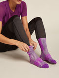 Women's Merino Blend Run+ Ultralight Crew Socks Fusion Dye Passion sd - 2
