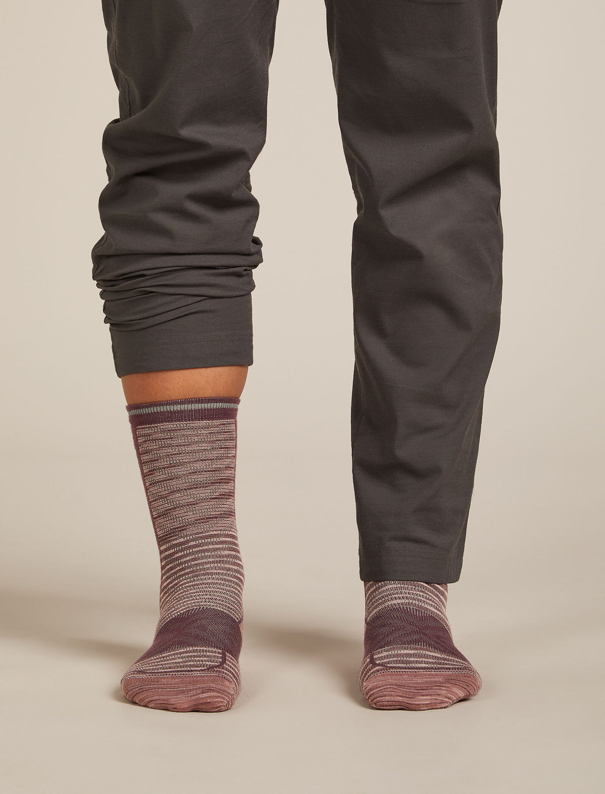 Women's Merino Blend Run+ Ultralight Crew Socks Fusion Dye Summit Fd/Java - 3