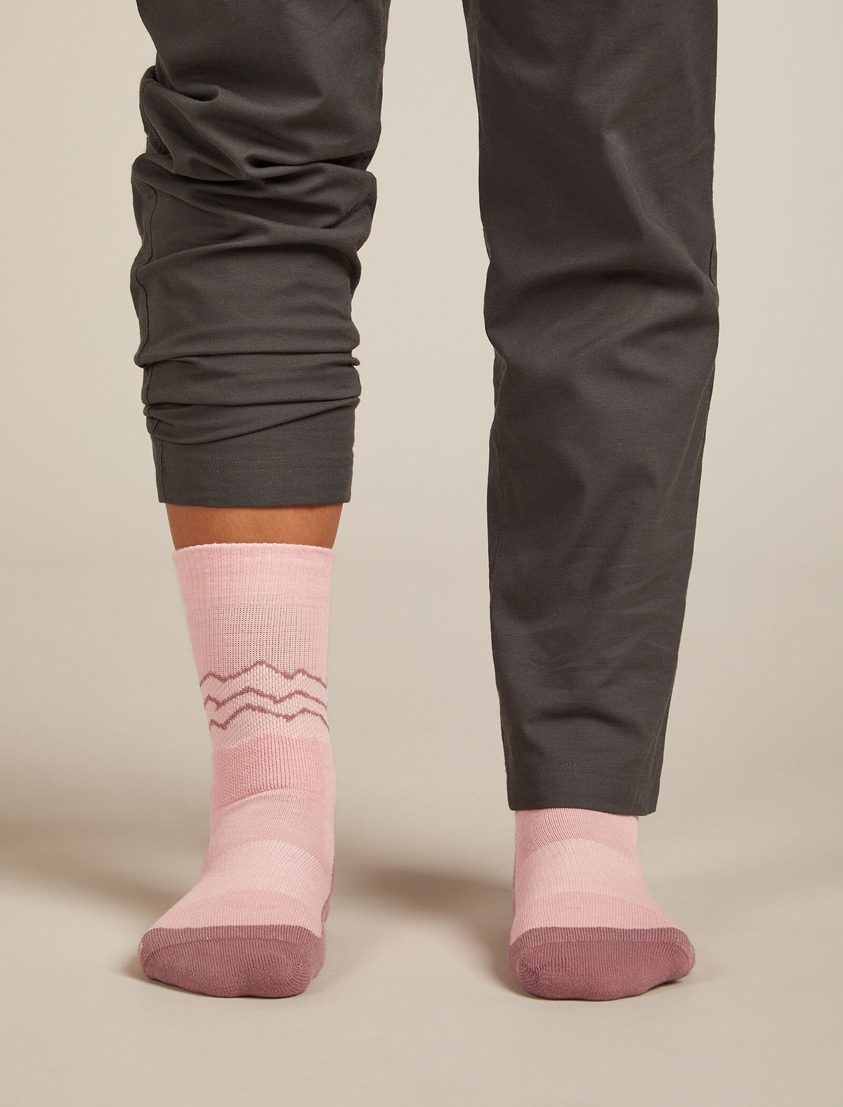 Women's Merino Hike+ Medium Crew Socks Across the Peaks Blush/Summit - 3