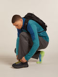 Men's Merino Hike+ Medium Crew Socks Across the Peaks Topaz/Peridot/Seaglass - 1