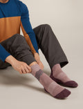 Men's Merino Hike+ Medium Crew Socks Across the Peaks Summit/Java/Obsidian - 2