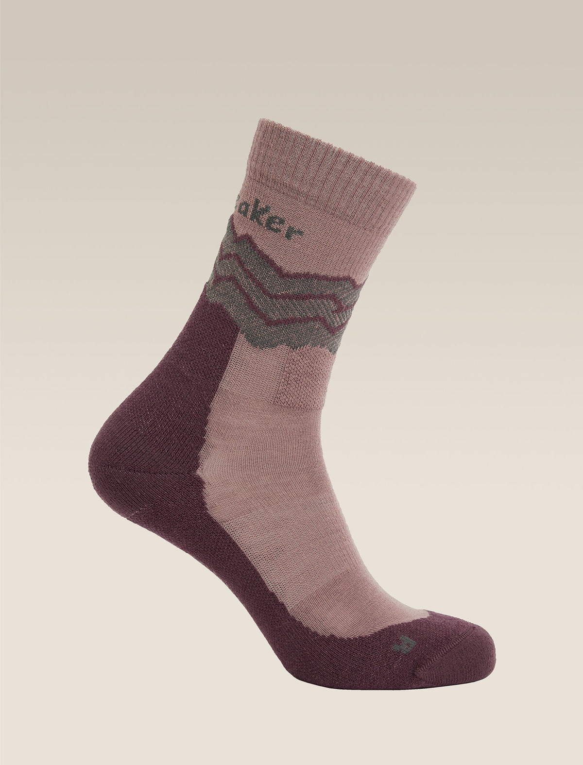 Men's Merino Hike+ Medium Crew Socks Across the Peaks Summit/Java/Obsidian - 5