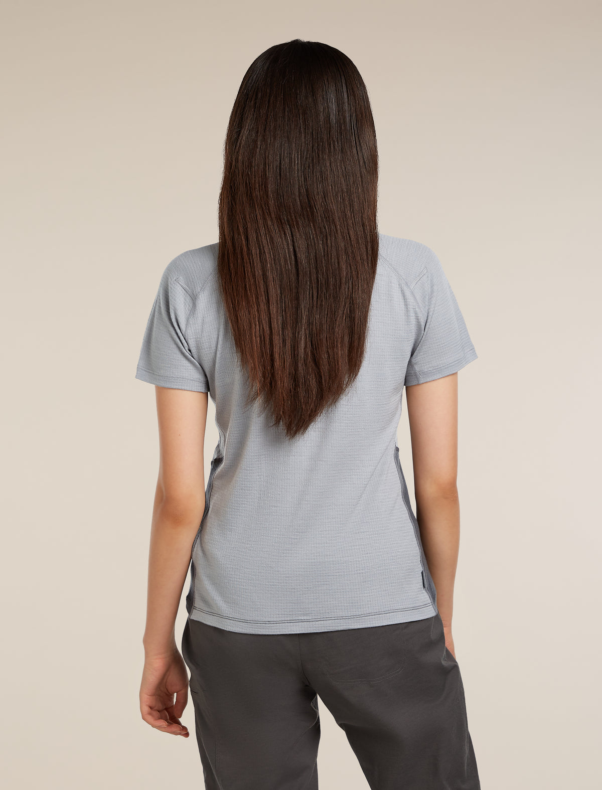 Women's Merino 200 Waffle Elevation Short Sleeve T-Shirt Alloy/Obsidian - 2