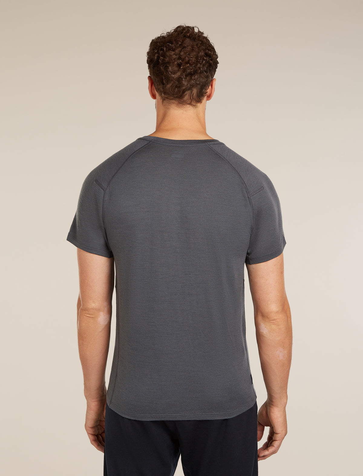 Men's Merino 200 Waffle Elevation Short Sleeve T-Shirt Obsidian - 2