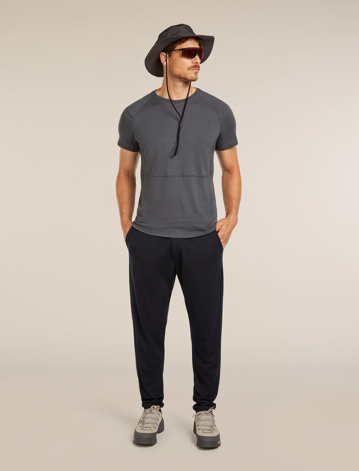 Men's Merino 200 Waffle Elevation Short Sleeve T-Shirt Obsidian - 4