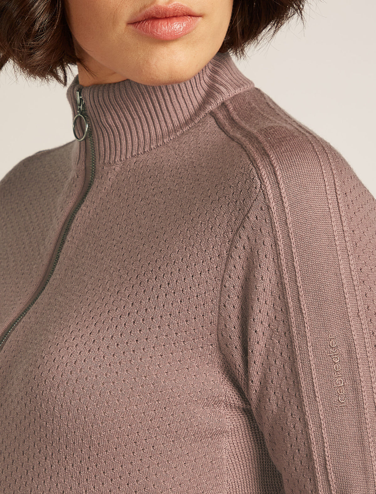 Women's Merino icebreaker Anniversary Original Long Sleeve Half Zip Top Summit - 5