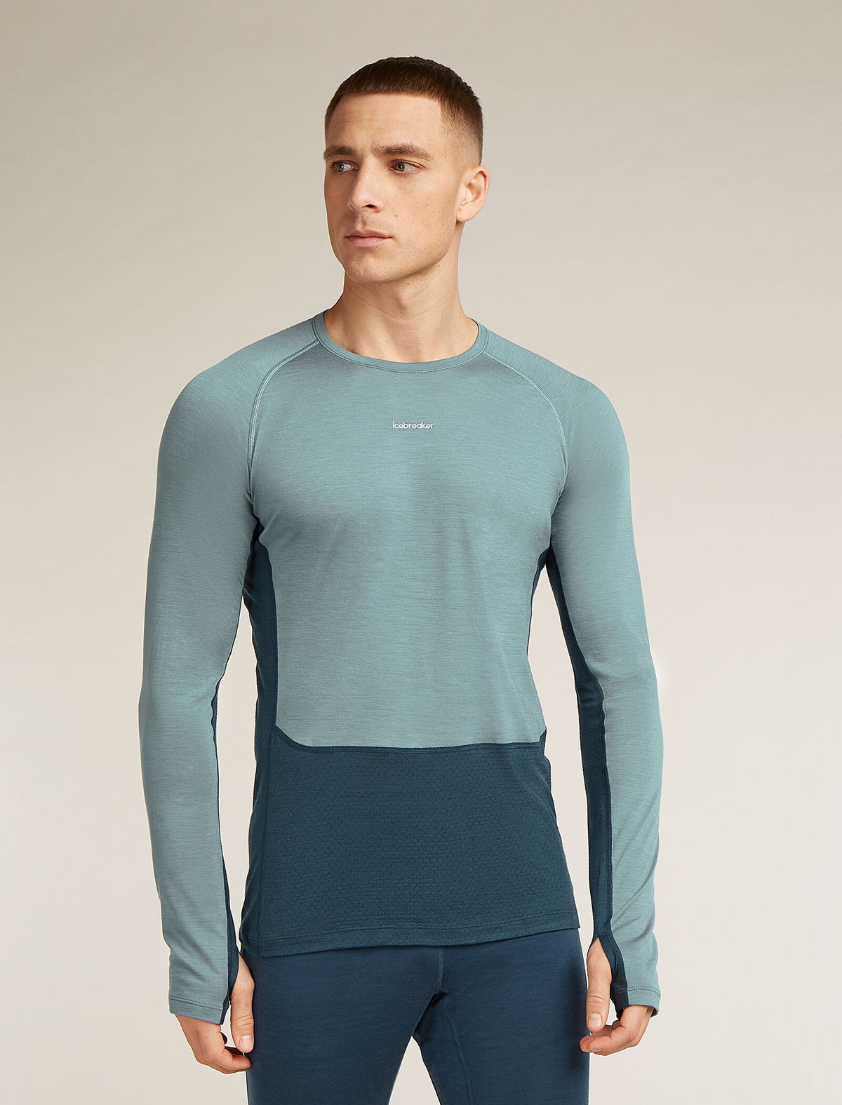 Men's Merino Blend 125 ZoneKnit™ Long Sleeve Crewe Thermal Top  - 1