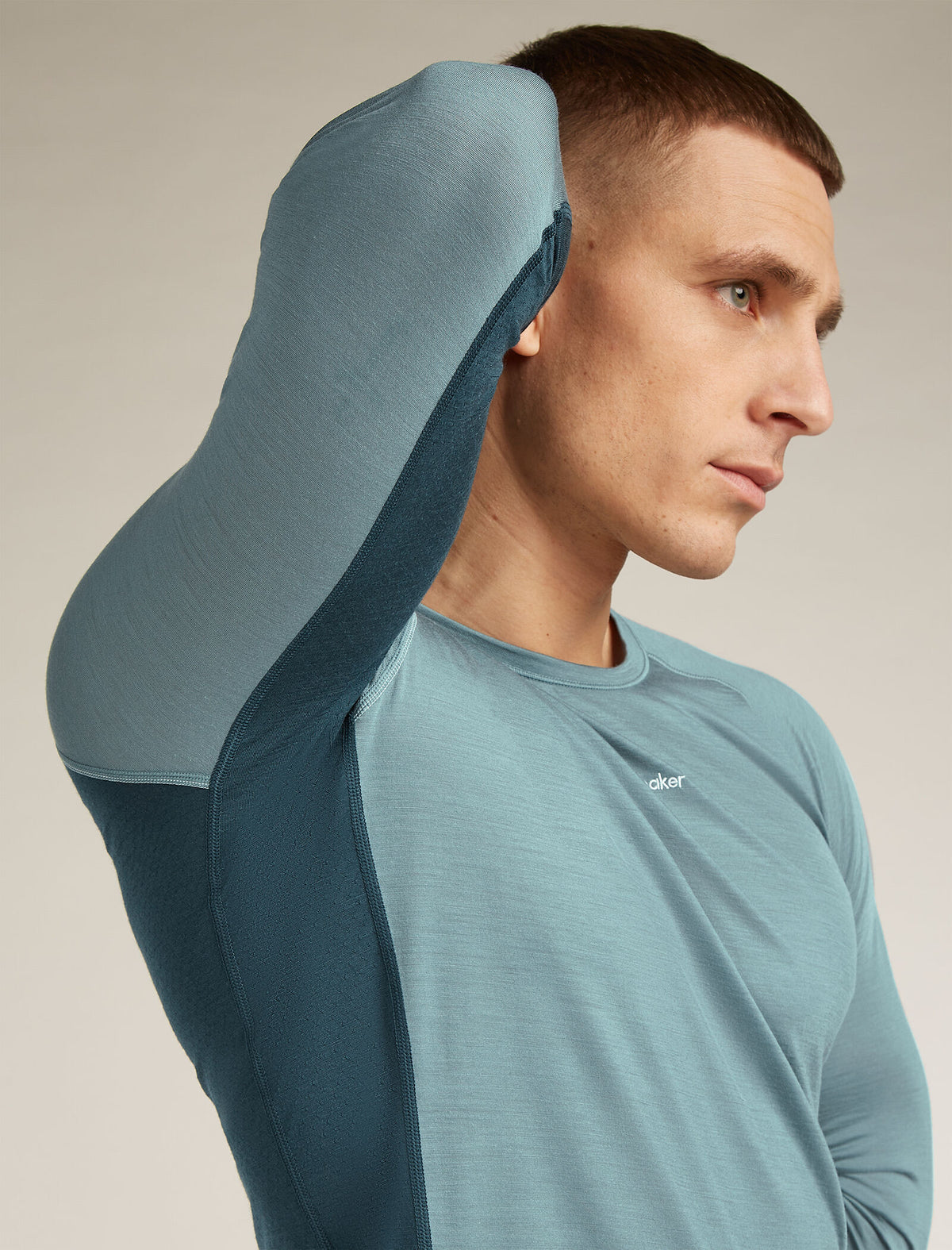 Men's Merino Blend 125 ZoneKnit™ Long Sleeve Crewe Thermal Top  - 6