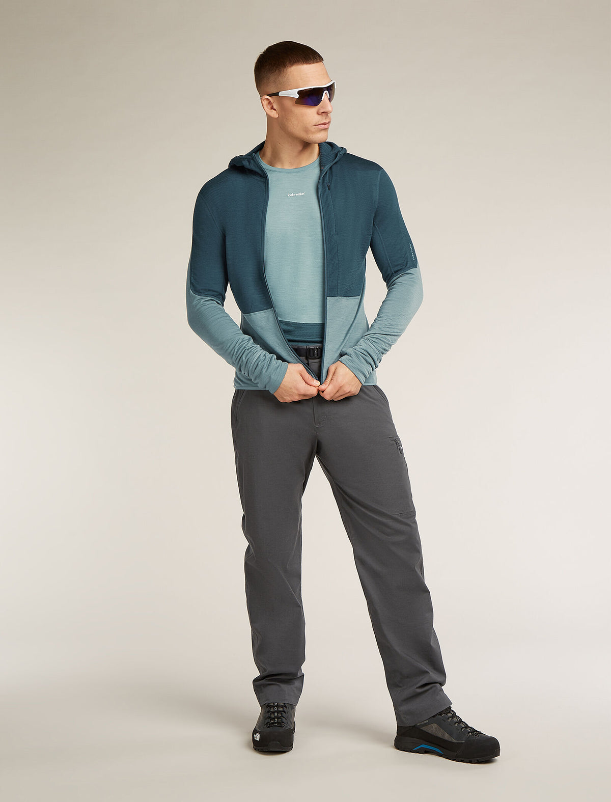 Men's Merino Blend 125 ZoneKnit™ Long Sleeve Crewe Thermal Top  - 4