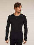 Men's Merino 200 ZoneKnit™ Long Sleeve Crewe Thermal Top Black - 1