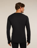 Men's Merino 200 ZoneKnit™ Long Sleeve Crewe Thermal Top Black - 2