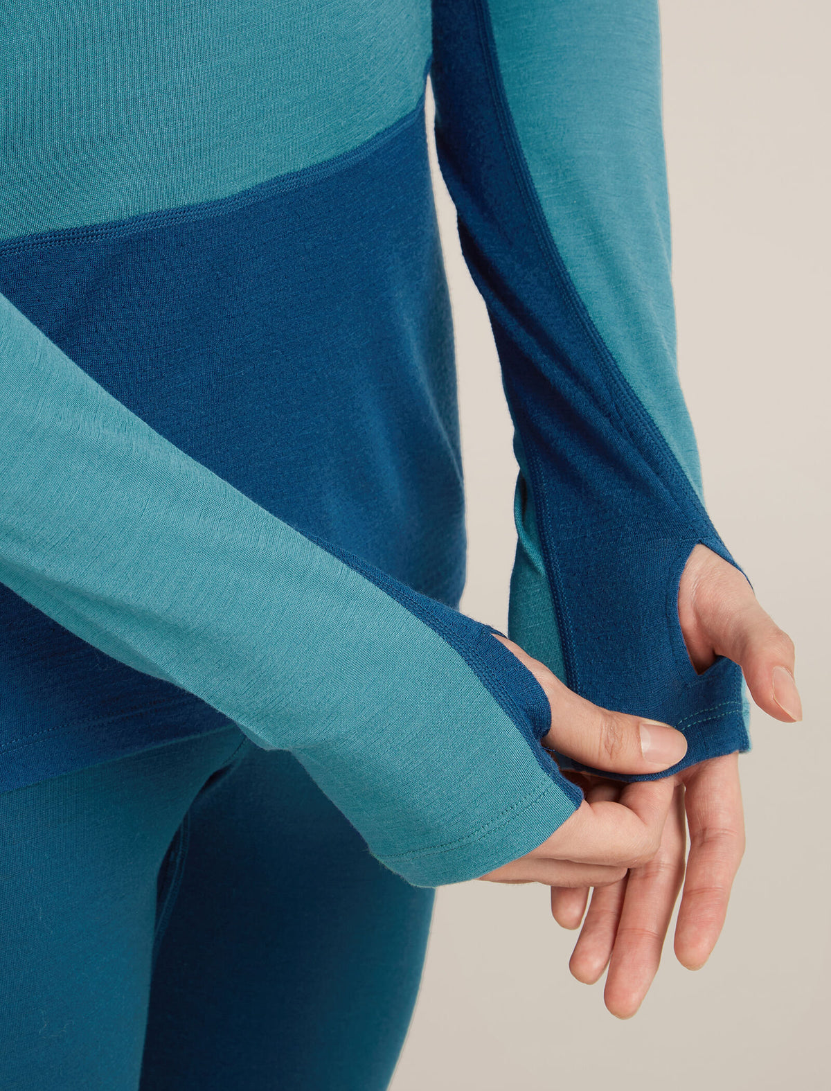 Men's Merino 200 ZoneKnit™ Long Sleeve Crewe Thermal Top Atlantis/Topaz - 5