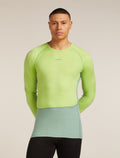 Men's Merino 200 ZoneKnit™ Long Sleeve Crewe Thermal Top Seaglass/Peridot - 1