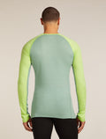 Men's Merino 200 ZoneKnit™ Long Sleeve Crewe Thermal Top Seaglass/Peridot - 2