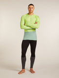 Men's Merino 200 ZoneKnit™ Long Sleeve Crewe Thermal Top Seaglass/Peridot - 3
