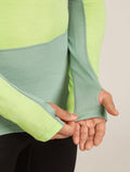 Men's Merino 200 ZoneKnit™ Long Sleeve Crewe Thermal Top Seaglass/Peridot - 5