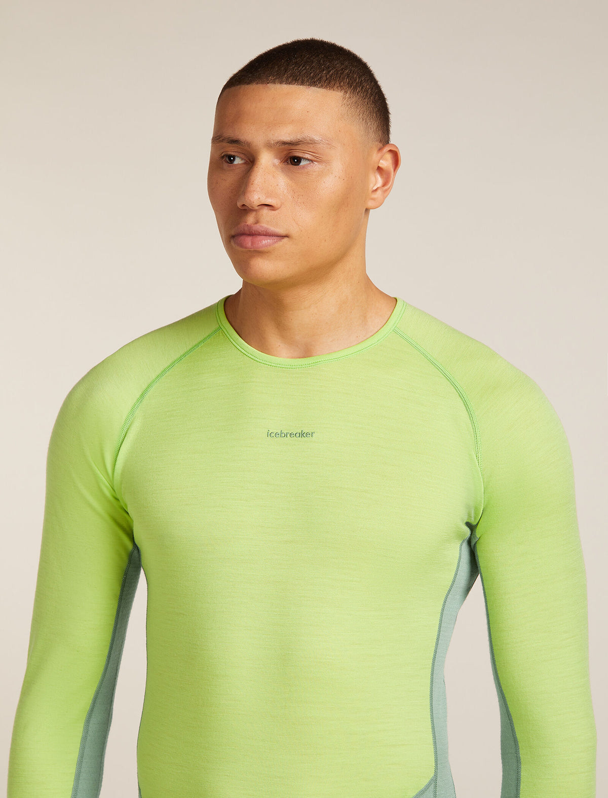 Men's Merino 200 ZoneKnit™ Long Sleeve Crewe Thermal Top Seaglass/Peridot - 6